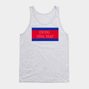 Krong Siem Reap City in Cambodian Flag Colors Tank Top